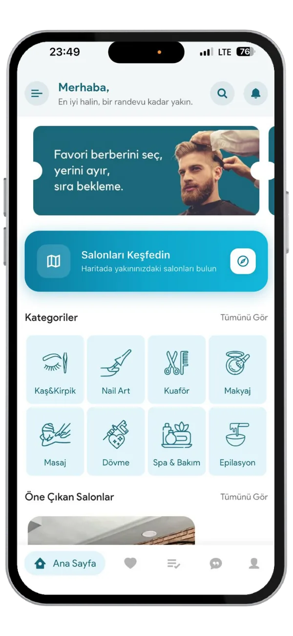 Online randevu sistemi müşteri uygulaması